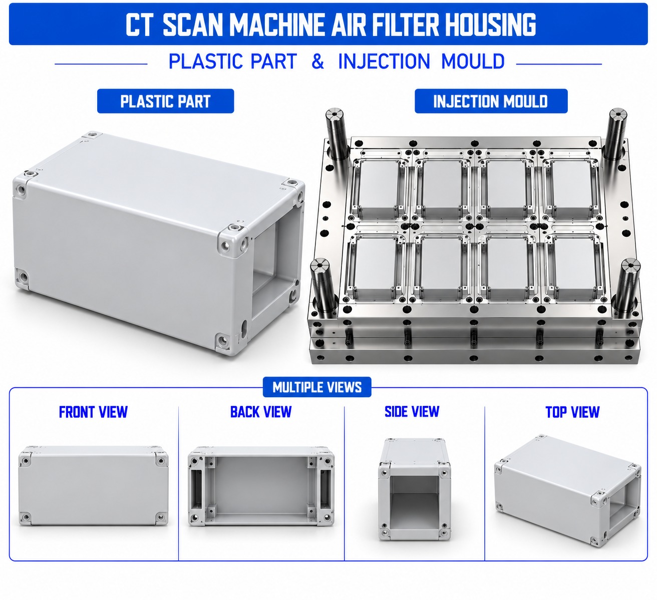 CT Scan Machine Plastic Air Filter Housing Mould and Moulding Service